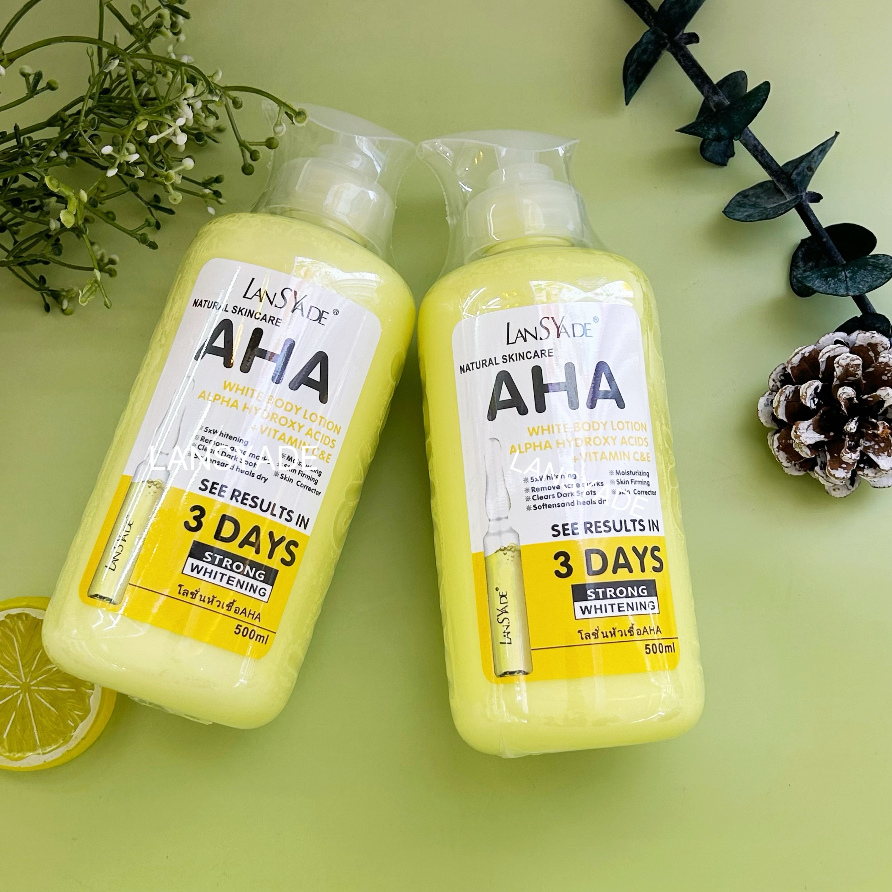 AHA & Vitamin C Brightening Body Cream - 500ml For Dark Spots, Acne Scars & Even Skin Tone - SPF 10 3 thumbnail image