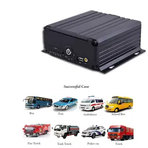 4-Channel MDVR gratis CMSV6 App mobil Bus truk Hard Disk Mobile DVR dengan 4G GPS WiFi Digital perekam Video