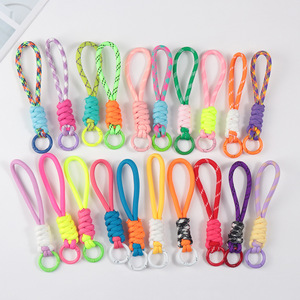 Creative Durable Eco-Friendly Nylon Letterpress Printed Colored Rope Knot Keychain Car <strong>Key</strong> <strong>Ring</strong> Phone Strap Mobile Phone <strong>Bag</strong> - Product Image 2
