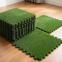 Tapis d'exercice emboîtables en mousse croisée, dalles de mousse emboîtables, tapis de sol en mousse écologique, solution de revêtement de sol en gazon artificiel, tapis de gazon synthétique