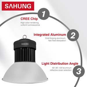 ไฟส่องสว่างโรงงานอุตสาหกรรมแบบไฮเบย์ 100W IP65 โคมไฟฟลัดไลท์อะลูมิเนียม รับประกัน 5 ปี อุณหภูมิสี 2700-6500K โคมไฟแบบหรี่แสงได้ CRI - Product Image 2