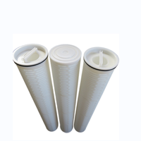 Kartrid Filter Air Lipat Aliran Tinggi Reverse Osmosis 40'' 60'' Inch untuk Penggunaan Rumah Tangga, Filtrasi Partikel Padat, Pemurni Air Limbah