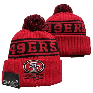 2023 bán buôn 49ers người khổng lồ cao bồi đội Knit hat Beanie với POM