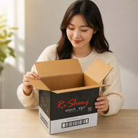 Boîte à vin en carton ondulé personnalisée, emballage en carton ondulé pour l'expédition au détail