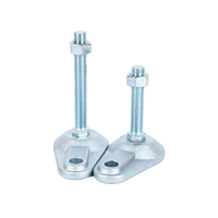 Pied de meuble robuste en acier au carbone avec base fixe réglable à bride métallique pour tables de chambre, lits et armoires