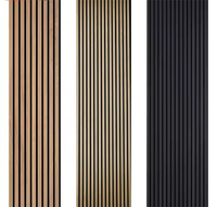 Nouveau Panneau Mural Acoustique Insonorisant en Bois WPC et MDF avec Bande LED Intégrée, Design 3D Moderne et Exclusif 2026
