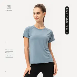 22232 XXXL grande taille Active femmes athlétique séchage rapide à manches courtes Yoga T-Shirt Gym Performance t-shirts