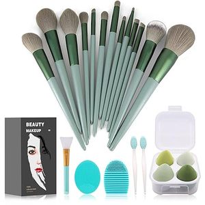 Kit de Brochas de Maquillaje con Funciones para Ojeras y Aclaramiento, Brochas para Corrector y Sombra de Ojos con Control de Grasa - Product Image 1