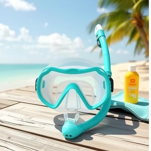 Snorkeling Mask Set Full Face Diving Goggles With Snorkel Tempered Glass Lenses For Adults And Kids Swimming Pool Beach Use - Product Image 2