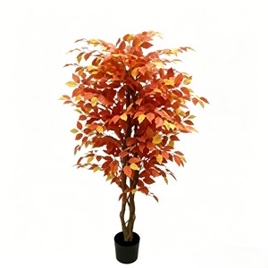 Wholesale Knock Autumn Ficus <b>Tree</b> <b>Artificial</b> Banyan Plant Detachable Modular Design Eco-Friendly Wedding Indoor/Outdoor Decor - Product Image 1