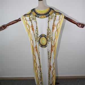 Printing Loose African Digital Printing Bat Short Sleeves Female <strong>Long</strong> <strong>Kaftans</strong> - Product Image 2
