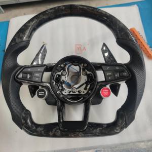 Accesorios Personalizados para Automóviles, Volante Negro Brillante para <span class=keywords><strong>Audi</strong></span> A6 A7 A8 S6 S7 S8 C8 2018 2019 2020 2021 2022 <span class=keywords><strong>2023</strong></span> - Product Image 1