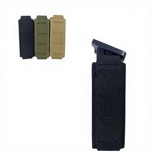 Tactical Nylon Laser Cut 3-Slot 6x Single <b>Magazine</b> Pouch Durable MOLLE Mag Carrier for Outdoor Hunting & Tactical Gear - Product Image 1