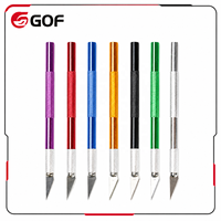 Hot Selling Diy Art Craft Hobby Zes-Blade Exacto Cutter Messenset Aanpasbare Aluminium Gravure Oem Beschikbaar