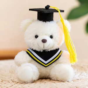 Adorable Ours en Peluche de Remise de Diplôme - Rembourrage en Polyester Ultra Doux, Chapeau de Docteur, Pompon Coloré, Cadeau de Remise de Diplôme - Product Image 6