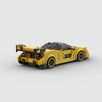 Compatible avec les briques de marque, voiture de course de luxe MOC, jouet de construction éducatif en plastique ABS à assembler soi-même, cadeau d'entreprise