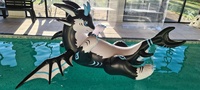 Dragon géant gonflable Ride On Animals Costume pour adulte Piscine Flotteur Dragon Pvc Publicité Jouet Fête Vacances Diy Décorations