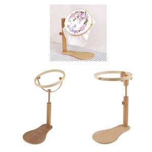 Wholesale Adjustable Wooden Cross Stitch Hoop Stand Embroidery Hoop Holder for Arts & Crafts Needlework