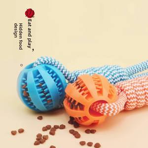 Juguete Interactivo <span class=keywords><strong>para</strong></span> <span class=keywords><strong>Perros</strong></span>, Pelota <span class=keywords><strong>de</strong></span> <span class=keywords><strong>Cuerda</strong></span> <span class=keywords><strong>de</strong></span> Nailon, Juego <span class=keywords><strong>de</strong></span> Tirar, <span class=keywords><strong>Mordedor</strong></span> Dental con Dispensador <span class=keywords><strong>de</strong></span> Golosinas con Sabor a Pollo - Product Image 2