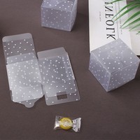 Boîte à bonbons jetable en PVC transparent, boîte carrée pour chocolats, en-cas, cadeaux de mariage, boîtes cadeaux pour fête d'anniversaire