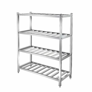 Gran oferta, estante de cocina de acero inoxidable de cuatro capas de alta calidad, estante de pie sólido y duradero para almacenamiento comercial de alimentos - Product Image 2