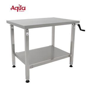 Stainless Steel Height Adjustable <b>Work</b> <b>Table</b>, Commercial Hand Crank Adjustable Prep <b>Table</b> with Lower Shelf - Product Image 1