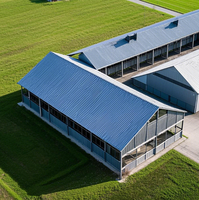 Structure en acier préfabriquée à faible coût pour ferme, ranch équestre, hippodrome avec surface galvanisée à chaud et design moderne