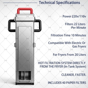 Nhỏ gọn tự động sâu <span class=keywords><strong>Fryer</strong></span> Lọc dầu máy quy mô nhỏ nấu ăn lọc dầu hệ thống 304 thép không gỉ - Product Image 2