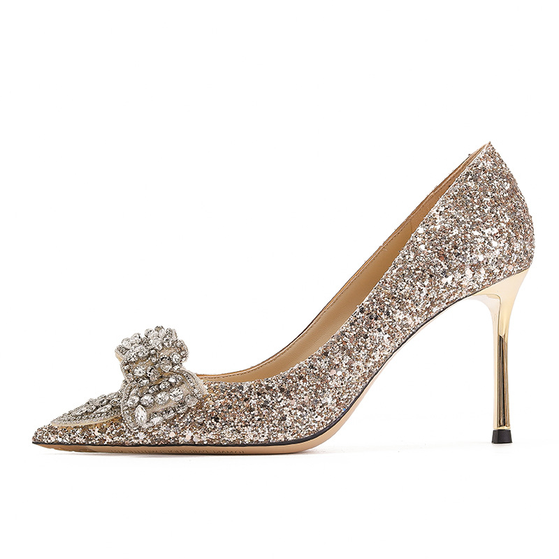 Champagner/ferse 8,5 CM