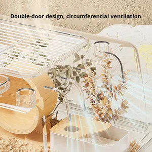 Large Acrylic Hamster <strong>Cage</strong> Transparent Multi-Level Rodent Habitat Villa Premium <strong>Small</strong> <strong>Animal</strong> Enclosure - Product Image 3