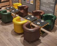 Ensemble de chaises de table de café américain vintage, siège unique luxueux et léger pour bar à whisky et salle à cigares, design tigre pour restaurant