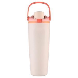 Botella de Agua Moderna de Acero Inoxidable de Alta Calidad de 30 oz con Asa Portátil, Doble Pajita para Beber, Taza Pop-Up, Botella Termo al Vacío - Product Image 2