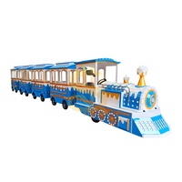 Nouveau modèle de train électrique sans rail pour parc d'attractions, 24 places, train électrique sur route personnalisé