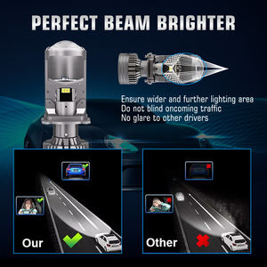 Popnow โปรเจคเตอร์เลนส์ Mini Pro LED <span class=keywords><strong>ไฟ</strong></span>หน้า130W H4 26000LM 12V <span class=keywords><strong>หลอด</strong></span><span class=keywords><strong>ไฟ</strong></span> LED H4 - Product Image 5