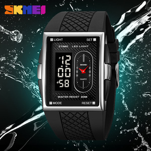 Reloj Electrónico de Lujo para Hombre Skmei 2213, Cronógrafo de Moda, 3 Tiempos, Analógico Digital, Pantalla Dual, Resistente al Agua, LED, Fecha, Semana - Product Image 2