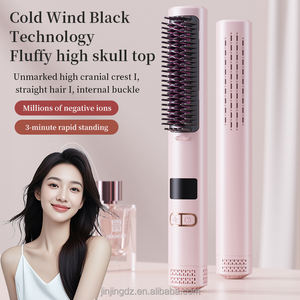 <span class=keywords><strong>Brosse</strong></span> à Air chaud une étape ventilateur 2 tête remplaçable sèche-cheveux peigne vent fort lisseur électrique rouleau bigoudi outils de coiffure - Product Image 5