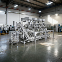 Machine de pesage, remplissage et emballage verticale multi-têtes à haute précision pour granulés d'essence, avec trémie à 14 niveaux et capacité de 25 kg, pour matériaux mixtes