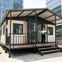Maison conteneur en acier préfabriquée de luxe 20FT/30FT/40FT, modulaire et extensible, avec chambre/salle de bain/cuisine pour application en villa
