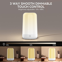 Lampe de chevet intelligente RGB avec capteur de lumière, mode musique, contrôle tactile, ambiance, pour la maison, la chambre à coucher, le salon, le bar