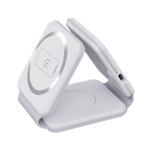 <span class=keywords><strong>Cargador</strong></span> Inalámbrico 3 en 1 de Carga Rápida de 15W con Luz LED y Soporte Magnético para Auriculares, Compatible con <span class=keywords><strong>iPhone</strong></span> y Apple Watch (EE. UU.) - Product Image 2