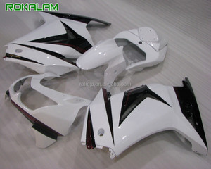 Kit de carenado para motocicleta Kawasaki, piezas de carrocería para motocicleta Kawasaki <span class=keywords><strong>ZX250R</strong></span> EX250 2008 2009 2010 2011 2012, color blanco y negro, 250R - Product Image 1