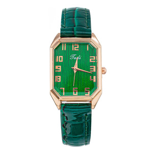 Reloj de Mujer <span class=keywords><strong>TADI</strong></span> Rectangular, Estilo Antiguo, Ecológico, con Movimiento de Cuarzo, Correa de Aleación, Color Verde - Product Image 4