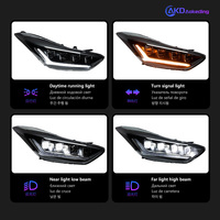 Feux avant AKD pour Hyundai Elantra 2011-2016, phares LED améliorés et modifiés, feux de jour, pièces automobiles