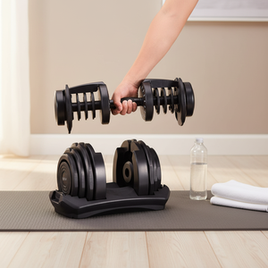 Haltère réglable à ajustement rapide avec système de verrouillage à une main pour des séances <span class=keywords><strong>d</strong></span>'entraînement à domicile qui permettent de gagner du temps - Product Image 1