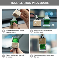Diffuseur de voiture de luxe 4 ml en verre suspendu, rechargeable, désodorisant, pendentif, parfum d'aromathérapie longue durée