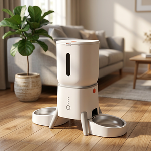 Comedero Automático Inteligente y Duradero para Mascotas, Diseño de Doble Tazón con Control por Aplicación WiFi, Uso en Interiores, Conveniente para Hogares con 2 Mascotas - Product Image 1
