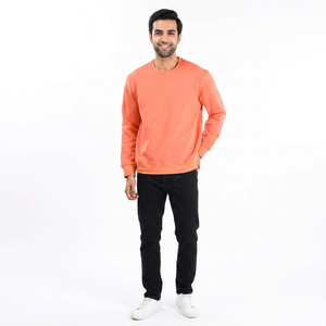 Sweat-shirt à col rond personnalisé avec logo brodé ou imprimé, en coton de haute qualité pour hommes - Product Image 1