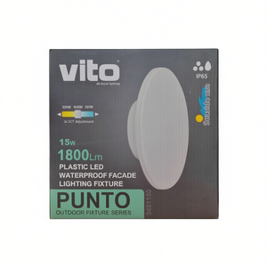 Lámpara de Pared LED Blanca de 15W, 1800lm, 22x5cm, IP65, 3X CCT, Iluminación Exterior - Product Image 3