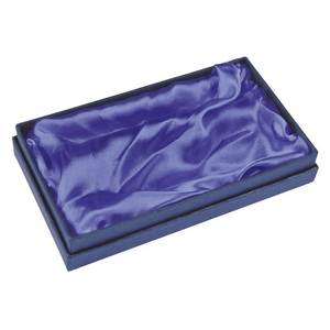 Caja de almacenamiento decorativa azul satinado, caja de regalo de cartón vacía para organizar artículos pequeños - Product Image 2
