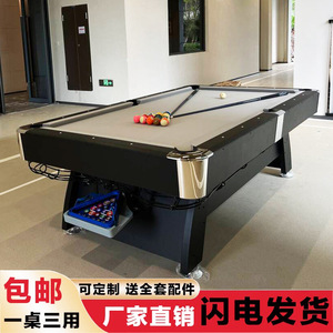 Juego de Billar Americano con Mesa de Billar Azul, 2 Palos y Bolas, para el Hogar - Product Image 4